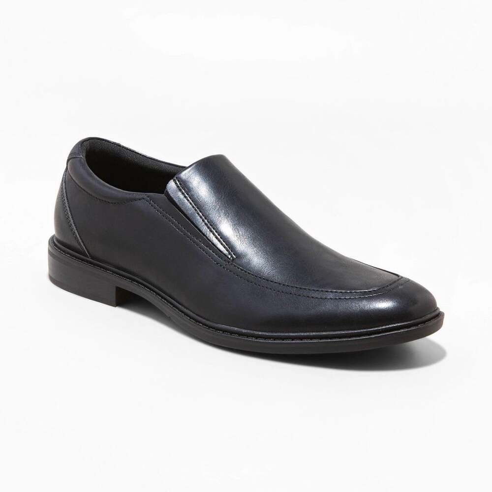 Goodfellow & Co Men's Black Slip-On Dress Loafers Square Toe Size 12